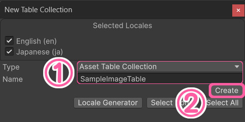 Localization Tables